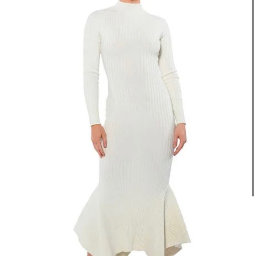 Midi long sleeve dress